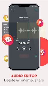 Voice Recorder Audio Recorder MOD APK 1.3.6 (Pro Unlocked) Android