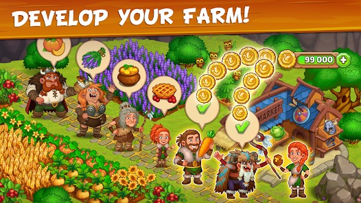 Vikings and Dragon Island Farm MOD APK 1.47 (Unlimited Money) Android