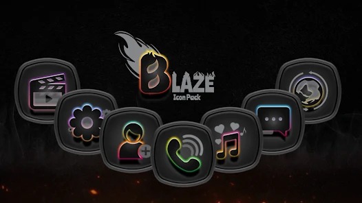Blaze Dark Icon Pack APK 2.0.5 (Patched) Android
