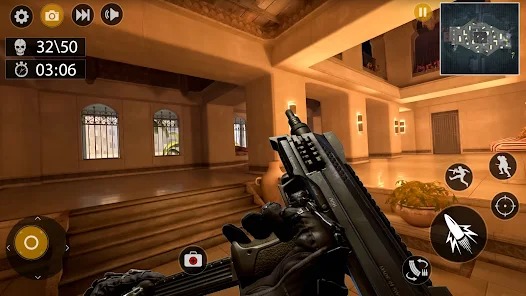 FPS Gun Strike Shooting Games MOD APK 1.18 (God Mode Dumb Enemy) Android